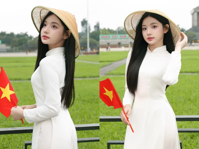 “Tiên nữ mukbang” diện áo dài, đội nón lá khiến fan mê mẩn