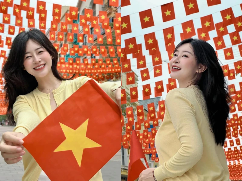 Hot girl “gây sốt” với bí quyết chụp ảnh mừng Đại lễ 30/4