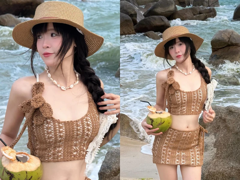 Hot girl FAPtv Thúy Kiều khoe dáng không tì vết bên biển