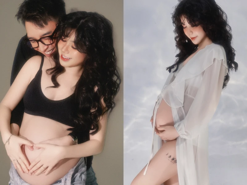 Hot girl 9X đình đám Hà thành khoe ảnh mang thai con đầu lòng