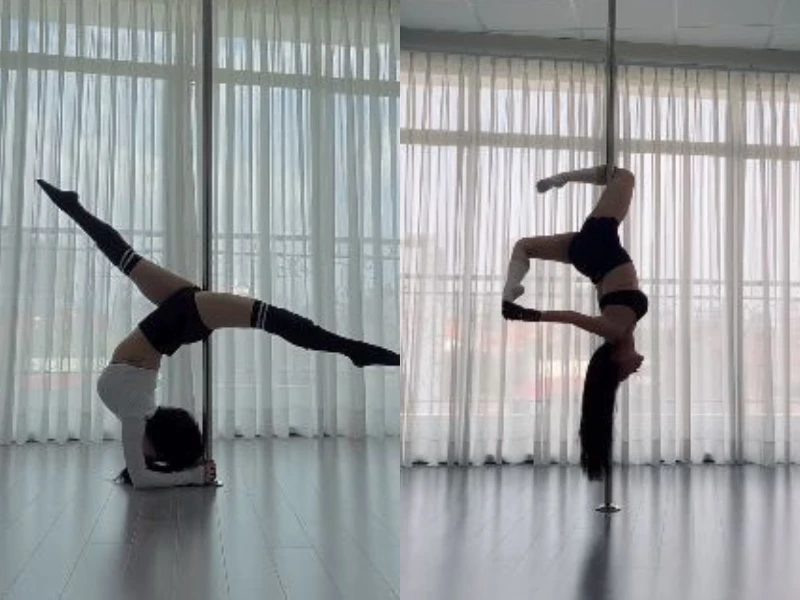 Sĩ Thanh hút mắt với những động tác múa cột điêu luyện khó cưỡng