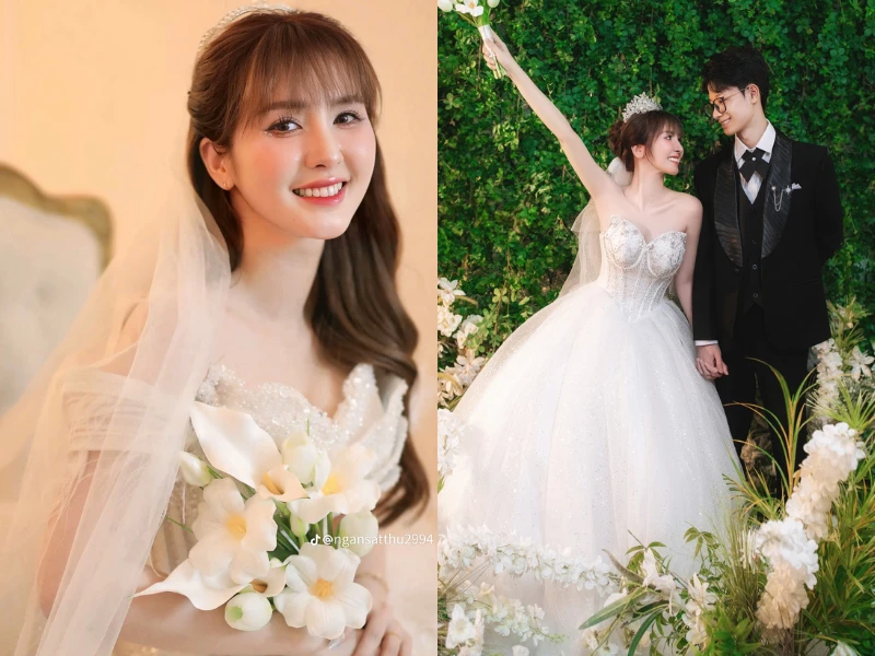 Ngân Sát Thủ tung ảnh cưới nét căng với chồng sinh năm 2003