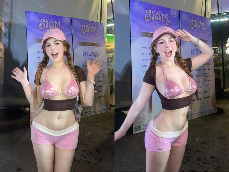 Hot girl đốt ánh nhìn khi tham gia lễ hội âm nhạc Thái Lan