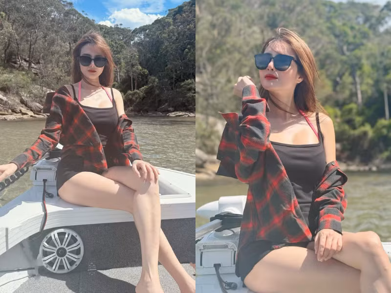 Em gái Công Vinh khoe dáng nuột nà, làn da trắng như bông bưởi