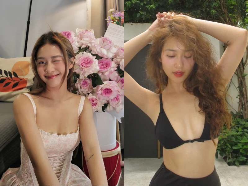 “Hot girl boxing” diện váy hai dây trễ nải, khoe vẻ đẹp ngọt ngào