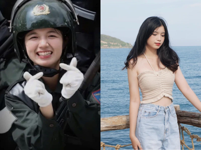 Hình ảnh đời thường của nữ chiến sĩ đang viral khắp mạng xã hội