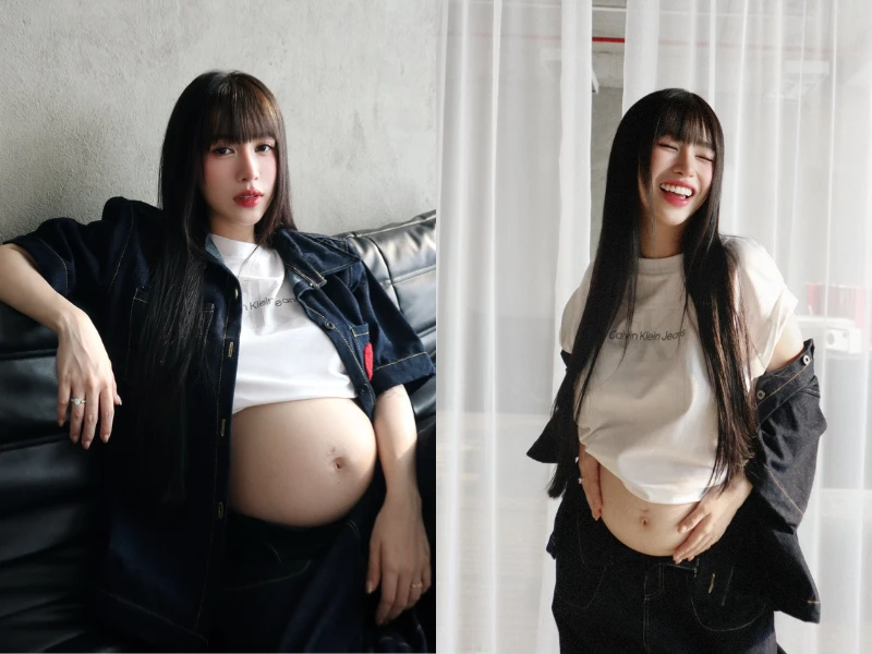 Ái nữ Minh Nhựa bụng bầu vượt mặt vẫn cực cuốn hút