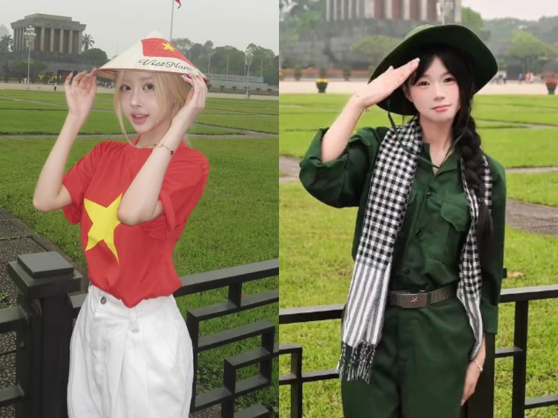 Loạt nữ Tiktoker check-in quảng trường Ba Đình chào mừng 30/4