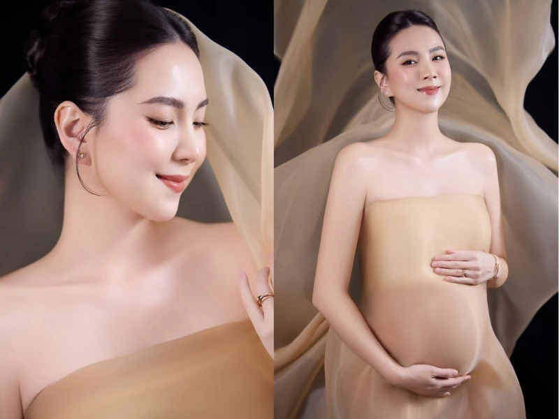 MC Mai Ngọc “tỏa sáng” với vẻ đẹp ở những ngày cuối thai kỳ