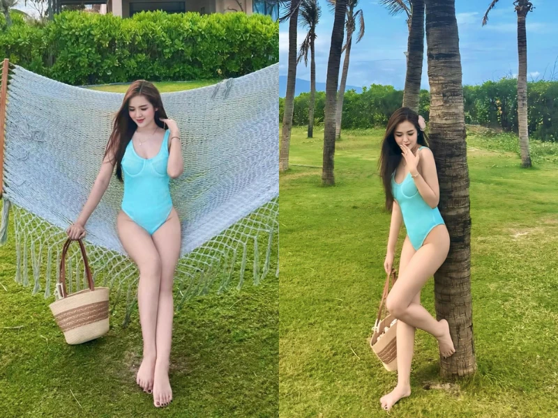 Bạn gái hậu vệ tuyển Việt Nam diện bikini đốt mắt người nhìn