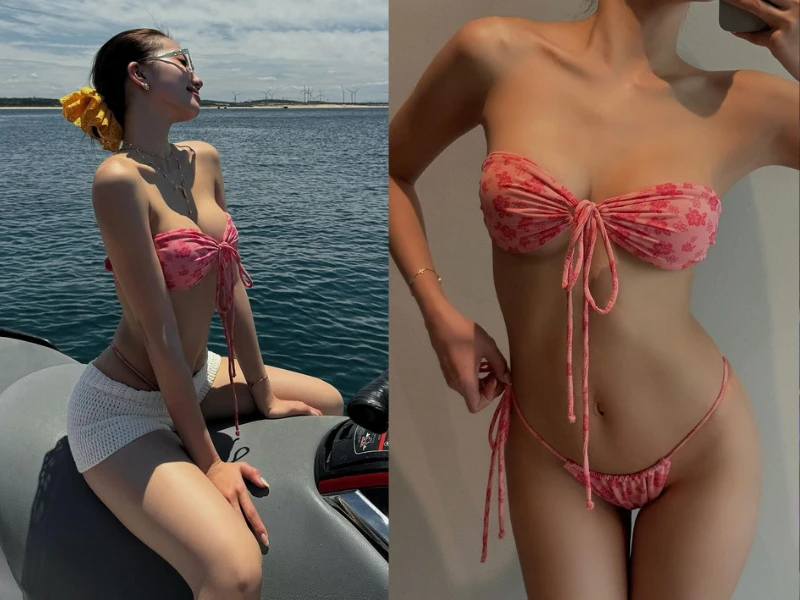 Cận cảnh body “đẹp từng centimet” của nàng dâu hào môn khi diện bikini