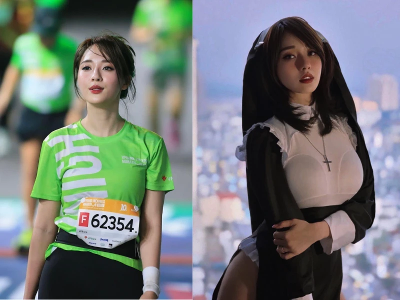 Tham gia giải chạy, gái xinh khiến nhiều người truy tìm danh tính