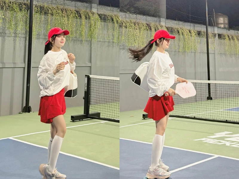 DJ Mie gây chú ý khi lên đồ gia nhập đường đua pickleball