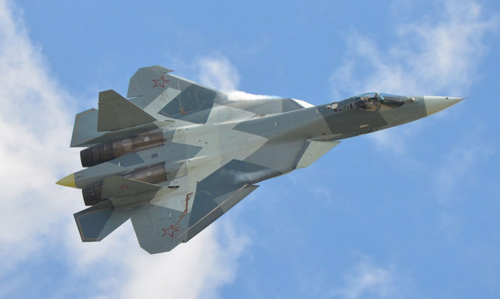 Nếu đưa được Su-57 trở thành tiêm kích hoạt động trên tàu sân bay, Nga sẽ là quốc gia thứ hai sau Mỹ, đưa được tiêm kích thế hệ năm lên hoạt động trên hàng không mẫu hạm. Nguồn ảnh: BMDP.