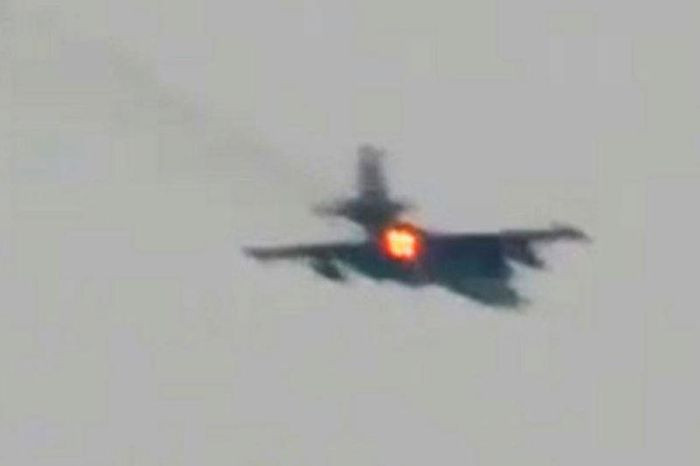 Giới chức quân sự phía Azerbaijan cho biết, cường kích cơ Su-25 của nước này đã bị bắn hạ bởi tên lửa phòng không tầm ngắn của đối phương ngay sau khi vừa thực hiện xong một pha tấn công. Nguồn ảnh: BMDP.