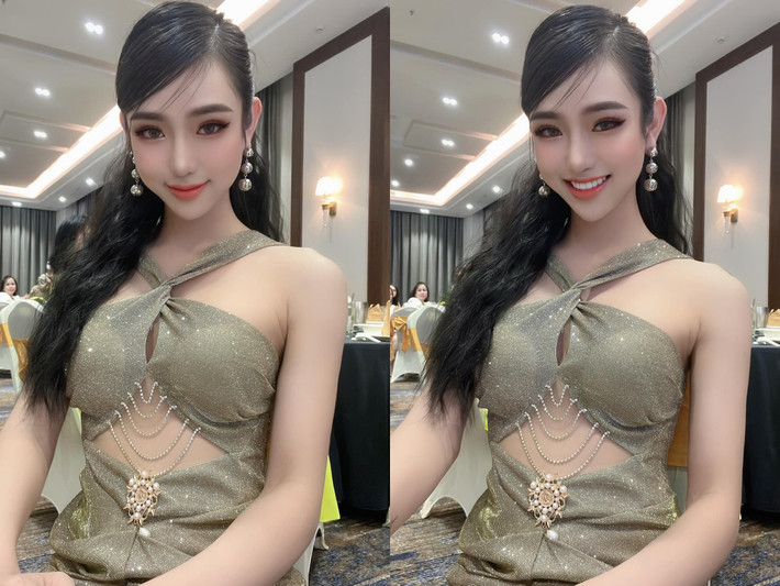 Đôi chân thon dài nuột nà, chỉ số ba vòng hoàn hảo cùng một nụ cười toả nắng của người đẹp chuyển giới này làm cho khán giả xao xuyến và mong chờ mỗi khi lên sóng truyền hình.