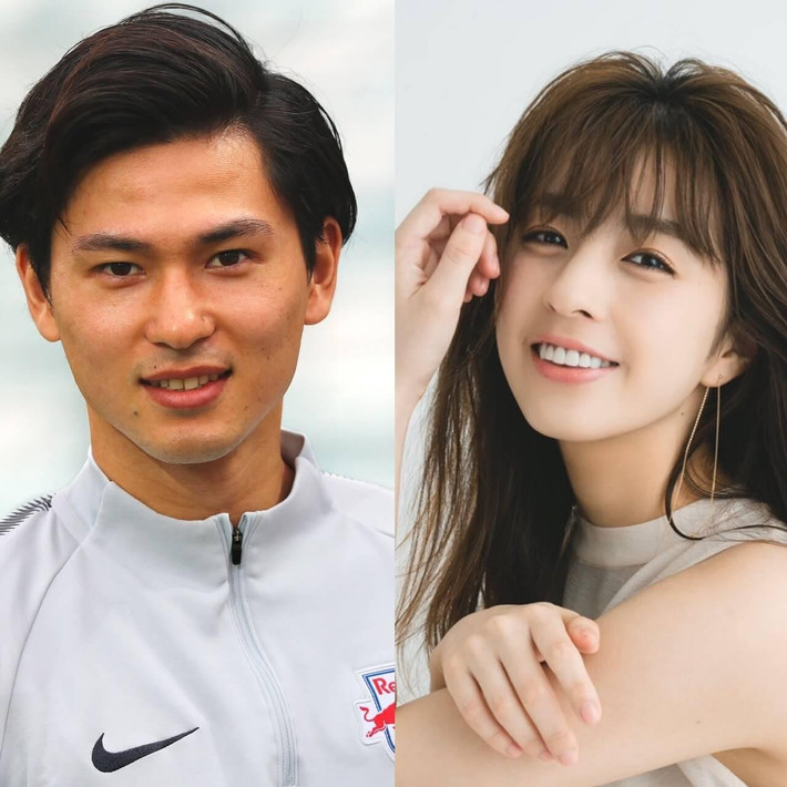“Thần đồng” bóng đá Nhật Bản Minamino Takumi có mối tình lâu năm với người đẹp hơn 1 tuổi Yurina Yanagi. Nàng WAG này là diễn viên, người mẫu nổi tiếng Nhật Bản. Ảnh: Tổng hợp