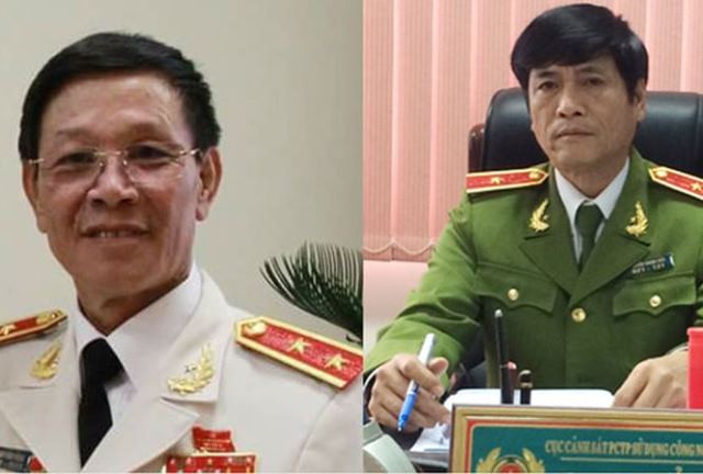 Đến tháng 11/2018, HĐXX TAND tỉnh Phú Thọ đã tuyên phạt Phan Văn Vĩnh (cựu Tổng cục Trưởng Tổng cục Cảnh sát - ảnh trái) 9 năm tù, Nguyễn Thanh Hóa (cựu Cục trưởng C50 - ảnh phải) 10 năm tù, cùng về tội lợi dụng chức vụ và quyền hạn trong khi thi hành công vụ. (Ảnh: Tienphong)