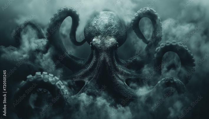 Dù chưa thể khẳng định Kraken từng tồn tại, giới khoa học công nhận mực khổng lồ là loài sinh vật bí ẩn có thật, góp phần nuôi dưỡng huyền thoại về thủy quái Kraken. (Ảnh: Posters)