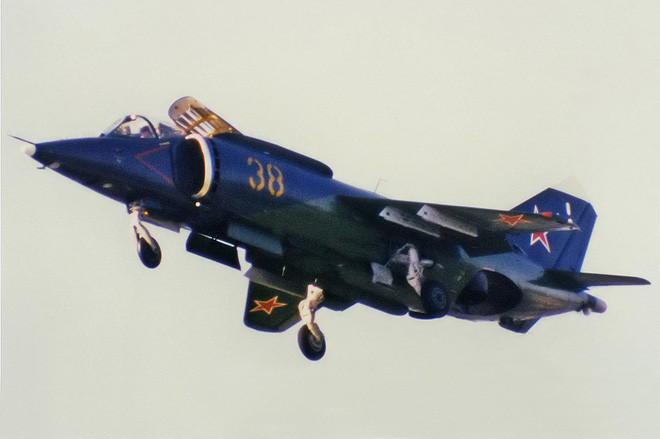 Dàn vũ khí của Yak-38 bao gồm pháo GSh-23L (lắp trên giá treo cánh); 2 bom không điều khiển FAB-500 (hoặc 4 quả FAB-250), hay 2 bom cháy ZB-500, hay 2 bom hạt nhân RN-28.