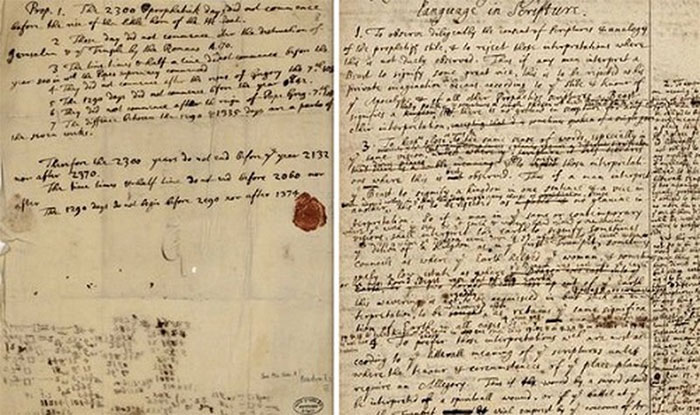Trong một tài liệu viết vào năm 1704, Isaac Newton từng sử dụng Kinh thánh để tiên đoán ngày kết thúc của thế giới.