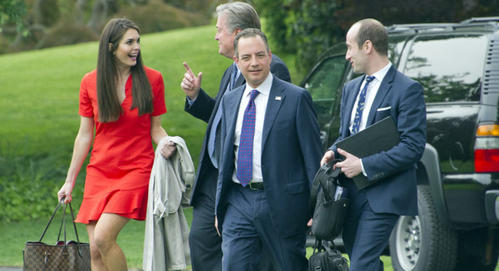 Hope Hicks không có nền tảng về chính trị nhưng đã có mối liên hệ mật thiết với gia đình Tổng thống Trump trong năm qua. Ảnh: Getty.