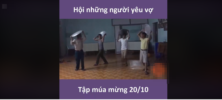Trên MXH xuất hiện khá nhiều tiết mục hài hước của cánh mày râu dành tặng hội chị em phụ nữ ngày 20/10.
