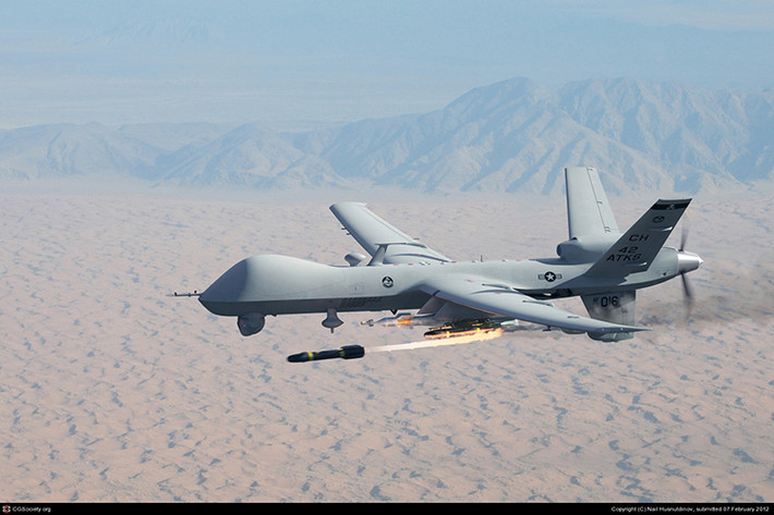 Cận cảnh một chiếc MQ-9 Reaper với đầy tải vũ khí. Nguồn ảnh: Army.mil.