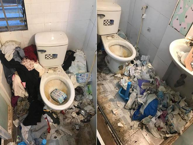 Căn phòng khiến ai cũng phải “xỉu lên xỉu xuống” vì có nằm mơ cũng không thể ngờ cô gái xinh đẹp như vậy mà lại ở bẩn.