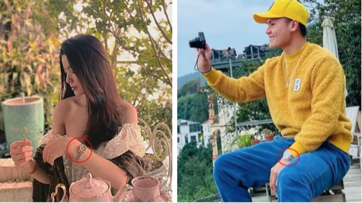 Chưa hết, đồng hồ được Thanh Huyền sử dụng gần đây na ná với chiếc đồng hồ yêu thích của Quang Hải.