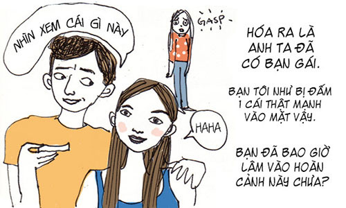 Chỉ đến khi biết anh bạn kia đã có người yêu, bạn của Michelle mới hoàn toàn mất hết hy vọng. Cô ấy buồn bã, chán nản.