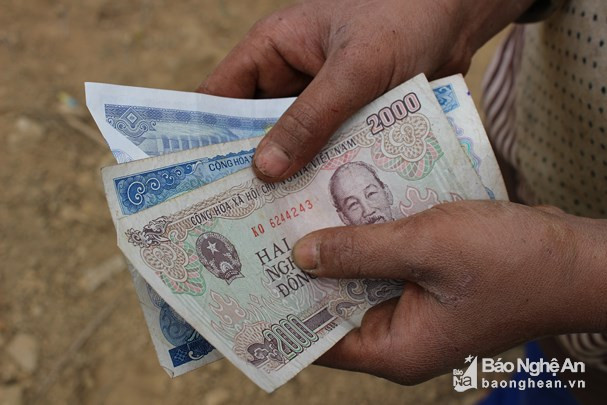 Hiện mỗi kg đót được bán với giá 3.000 đồng. Số tiền tuy ít ỏi nhưng phần nào đem lại cho các em niềm vui khi Tết đến. Ảnh: Đình Tuân