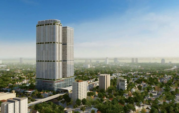 Tòa nhà Discovery Complex A tại Cầu Giấy, Hà Nội cao 195 mét gồm 54 tầng được đầu tư 200 triệu USD bởi Công ty CP Đầu tư TMDV Cầu Giấy. (Ảnh: discoverycomplex)