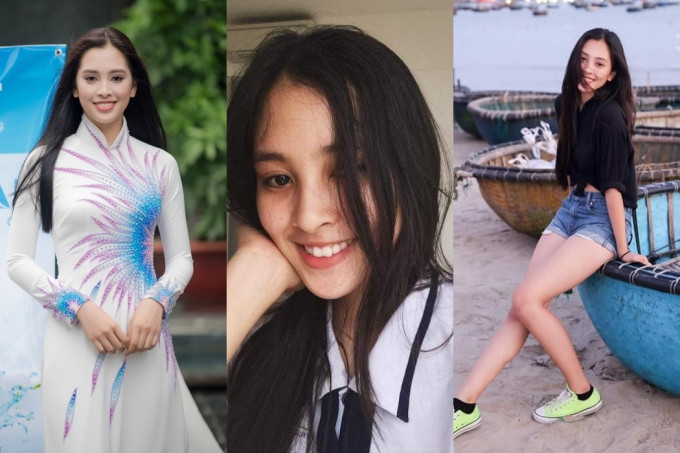 Trần Tiểu Vy có gương mặt thanh tú, nụ cười ngọt ngào. Cô sinh năm 2000 và vừa tốt nghiệp trung học.