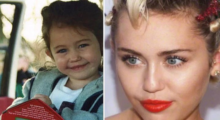 So với vẻ cá tính của hiện tại, ít ai biết Miley Cyrus hồi nhỏ lại sở hữu gương mặt bầu bĩnh đáng yêu thế này.