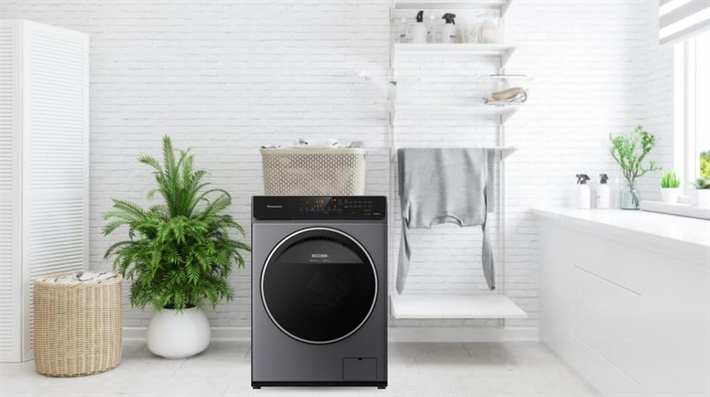 5. Máy giặt sấy kết hợp - Tiện lợi cho người bận rộn: Giúp tiết kiệm diện tích, không cần chuyển quần áo từ máy giặt sang máy sấy. (Ảnh: Điện máy xanh)