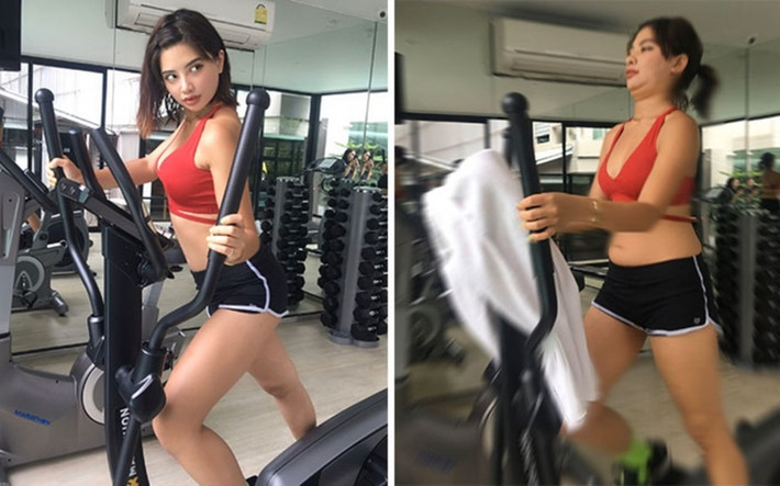 Bức ảnh check in phòng gym là những lần gồng mình nín thở muốn xỉu.