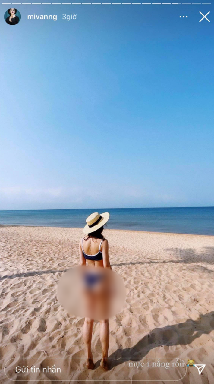 Cựu hot girl Mi Vân là cái tên gây chú ý đầu tiên khi khoe đường cong nóng bỏng bằng bikini ngay sau kì nghỉ Tết.
