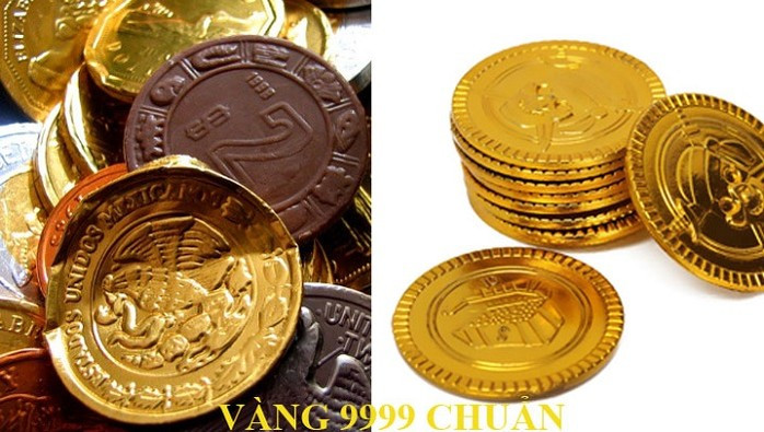 Kẹo đồng tiền vàng cũng được huy động để các dân mạng sống ảo ngày vía Thần Tài.