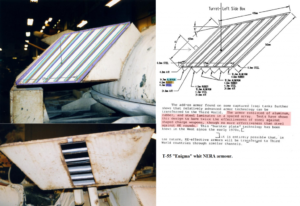 Tên chính thức của dự án nâng cấp xe tăng này là T-55 Al Faw. Đây là phiên bản nâng cấp T-55 được cho là hiện đại bậc nhất thời bấy giời với nỗ lực nhằm nâng cấp phần giáp của xe tăng. Để thực hiện điều này, những tấm giáp được thiết kế đặc biệt đã được gắn vào bên hông xe và phần tháp pháo. Nguồn ảnh: Tanksenyc.