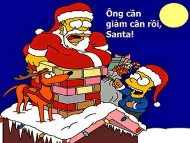 Thật khổ cho ông lão. Nếu giảm cân, bụng thon thì còn gì là Santa Claus nữa chứ.