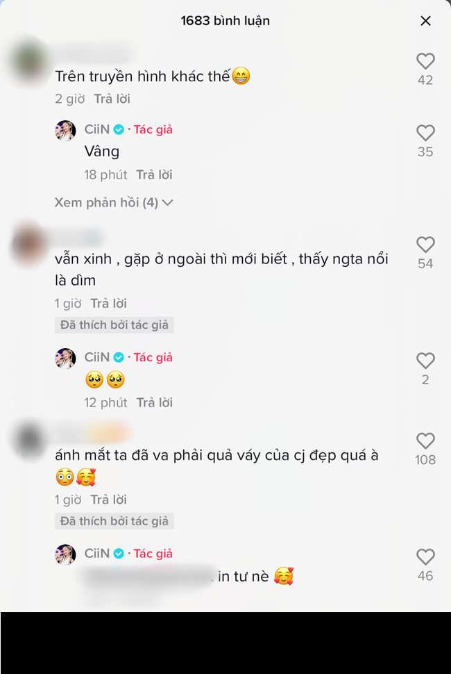 Với bình luận chê hot girl TikTok trông quá khác lạ khi xuất hiện trên truyền hình, nữ dancer chỉ đáp gọn nhẹ là: "Vâng".
