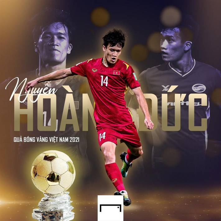 Tối 16/2, tiền vệ Hoàng Đức trở thành chủ nhân của Quả bóng vàng Việt Nam 2021.