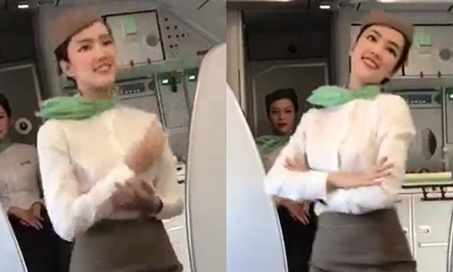 Bùi Lan Phương là nữ tiếp viên hàng không nổi tiếng với video múa trên máy bay.