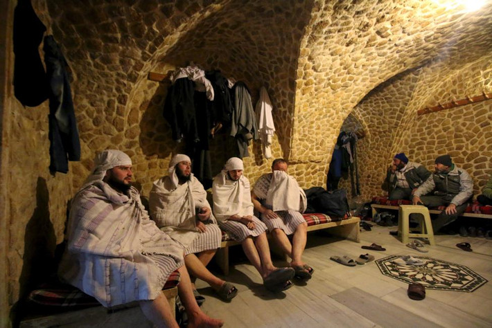 Bên trong một phòng tắm hơi ở thành cổ Aleppo.