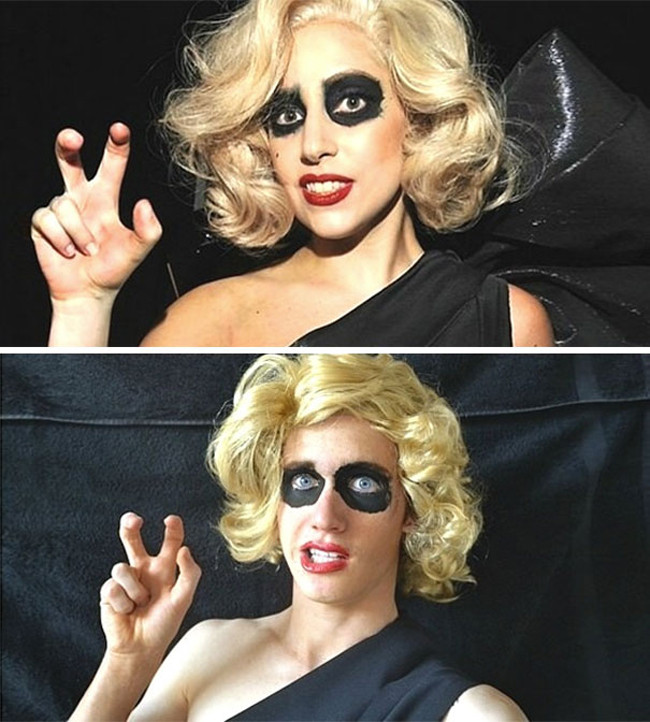"Cô nàng" Lady Gaga thâm mắt vì mất ngủ.