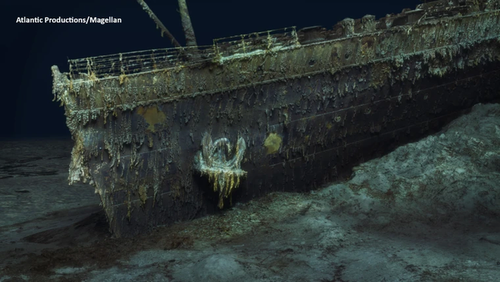 Bản quét 3D kích thước đầy đủ đầu tiên của vụ đắm tàu Titanic được tạo ra bằng cách sử dụng công nghệ lập bản đồ biển sâu kết hợp hơn 700.000 lần quét xác tàu.