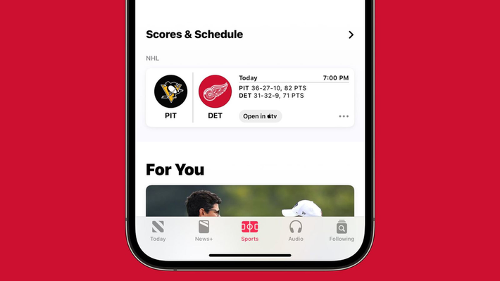 Tính năng mới có thể dễ dàng nhận thấy đầu tiên đó là tất cả đều có phần Apple News dành riêng cho thể thao.