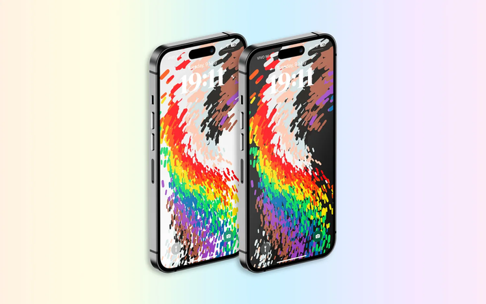 iOS 16.5 cũng bổ sung thêm một hình nền Pride mới cho màn hình khóa, nhằm ủng hộ cộng đồng và văn hóa LGBTQ+.
