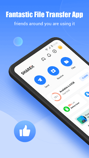ShareIt cho phép người dùng chia sẻ dữ liệu một cách nhanh chóng và đơn giản. Người dùng có thể chia sẻ tất cả các loại tập tin, từ những tập tin nhạc, hình ảnh đến các tập tin văn bản và video.